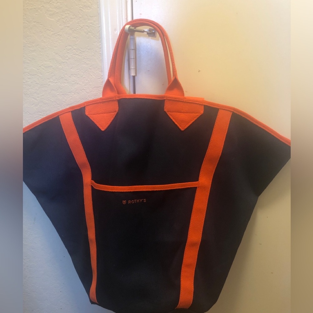 Rothy’s dark blue / orange large tote